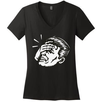 Retro Epic Fail Vintage Facepalm Women's V-Neck T-Shirt