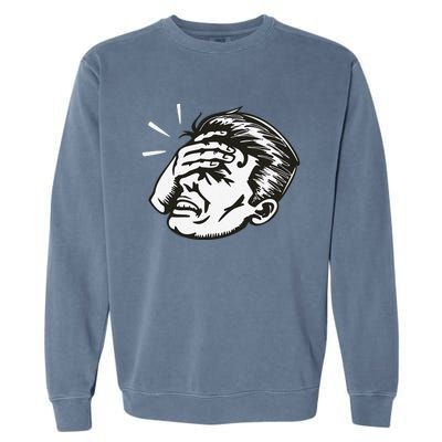 Retro Epic Fail Vintage Facepalm Garment-Dyed Sweatshirt