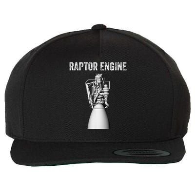 Raptor Engine For Space Explorer  Rocket Scientist Wool Snapback Cap