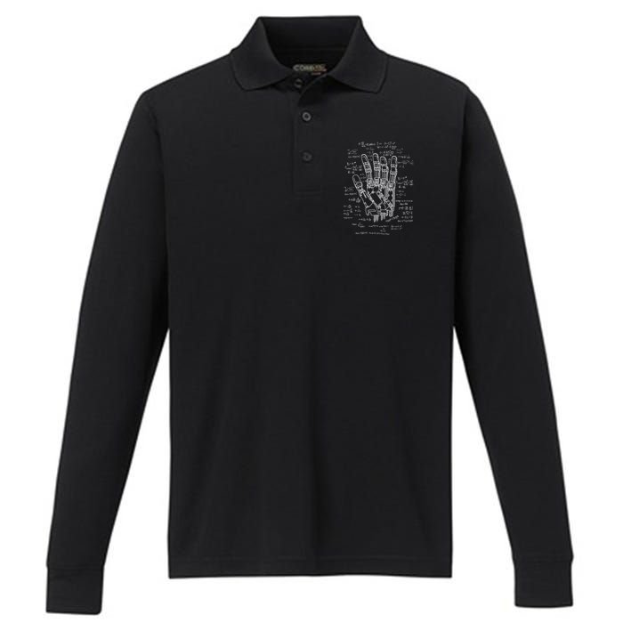 Robot Engineer Formula Collection Robotics Math Ai Gift Performance Long Sleeve Polo
