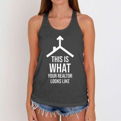 Realtor Estate Funny Gifts Women's Knotted Racerback Tank