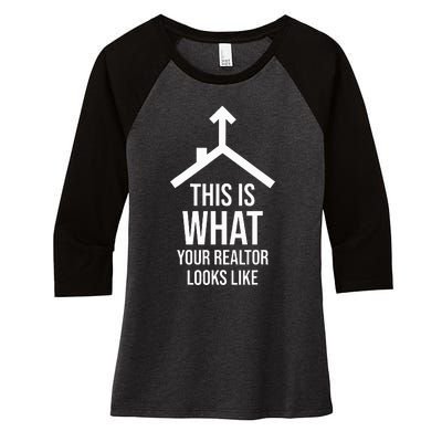 Realtor Estate Funny Gifts Women's Tri-Blend 3/4-Sleeve Raglan Shirt