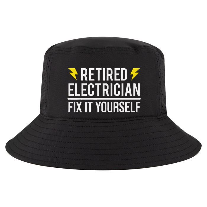 Retired Electrician Fix It Yourself Cool Comfort Performance Bucket Hat