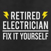 Retired Electrician Fix It Yourself Garment-Dyed Fleece Hoodie