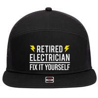 Retired Electrician Fix It Yourself 7 Panel Mesh Trucker Snapback Hat