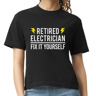 Retired Electrician Fix It Yourself Comfort Colors Boxy T-Shirt