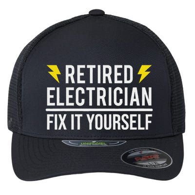 Retired Electrician Fix It Yourself Flexfit Unipanel Trucker Cap