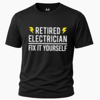Retired Electrician Fix It Yourself Cooling Performance Crew T-Shirt