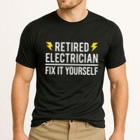 Retired Electrician Fix It Yourself Cooling Performance Crew T-Shirt