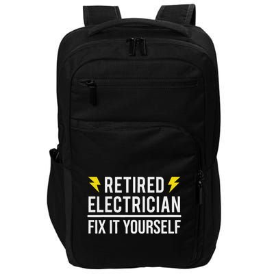 Retired Electrician Fix It Yourself Impact Tech Backpack