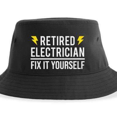 Retired Electrician Fix It Yourself Sustainable Bucket Hat