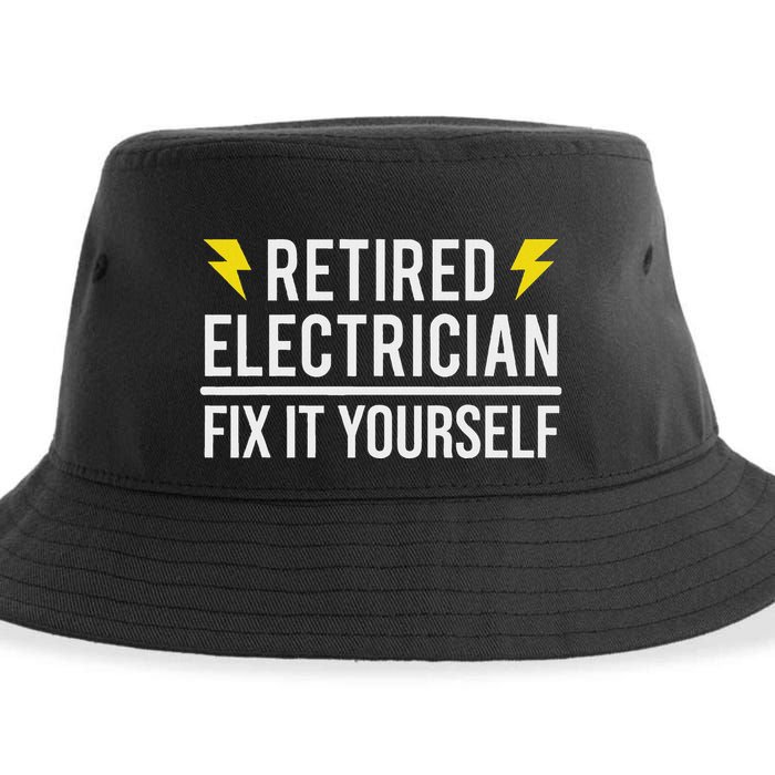 Retired Electrician Fix It Yourself Sustainable Bucket Hat