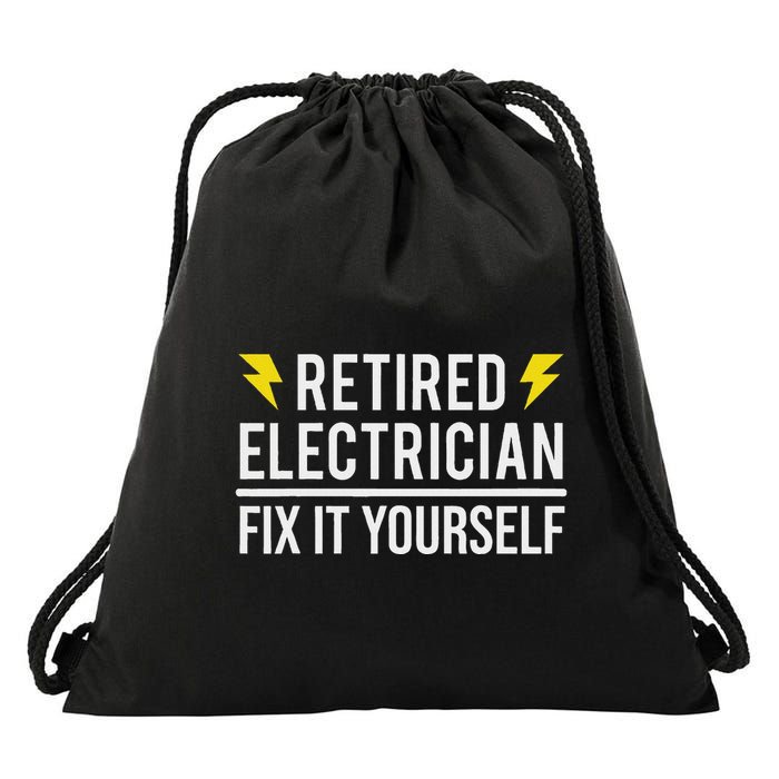 Retired Electrician Fix It Yourself Drawstring Bag