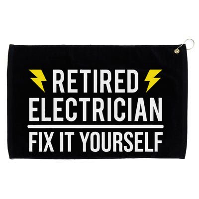 Retired Electrician Fix It Yourself Grommeted Golf Towel