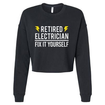 Retired Electrician Fix It Yourself Cropped Pullover Crew