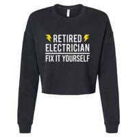 Retired Electrician Fix It Yourself Cropped Pullover Crew