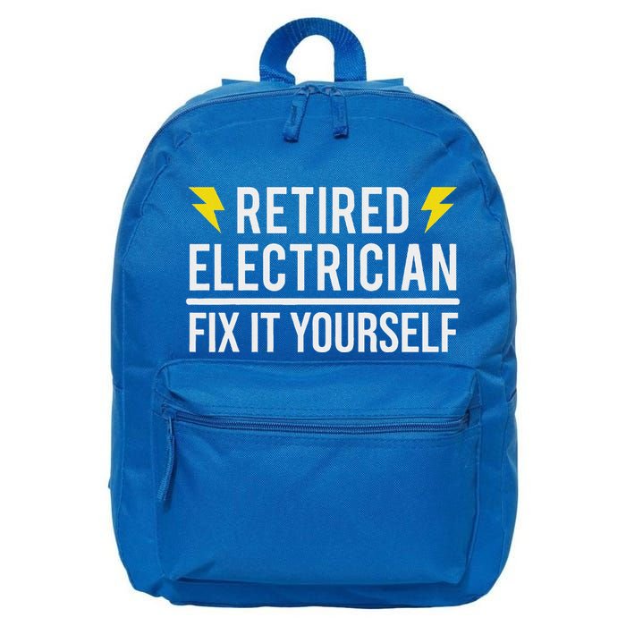 Retired Electrician Fix It Yourself 16 in Basic Backpack