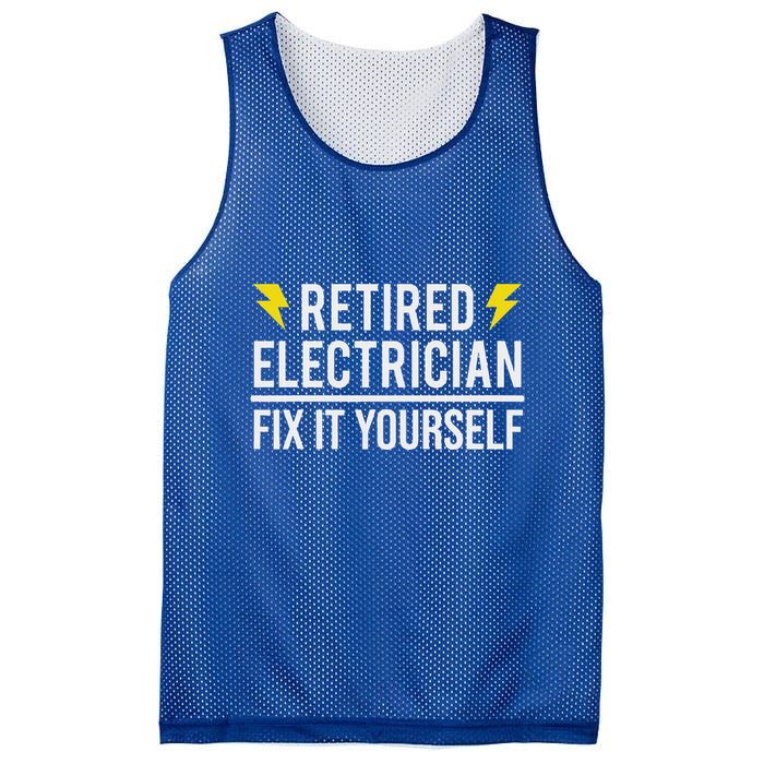 Retired Electrician Fix It Yourself Mesh Reversible Basketball Jersey Tank