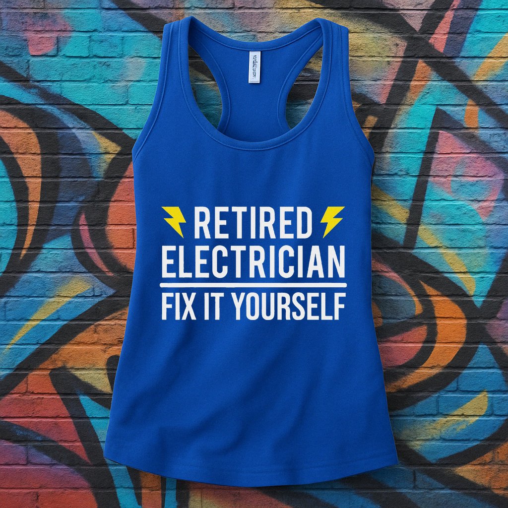 Retired Electrician Fix It Yourself Womens Tank Top