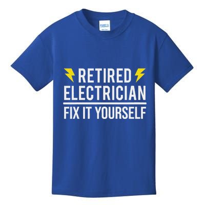 Retired Electrician Fix It Yourself Kids T-Shirt