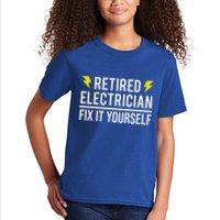 Retired Electrician Fix It Yourself Kids T-Shirt