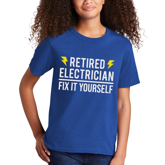 Retired Electrician Fix It Yourself Kids T-Shirt