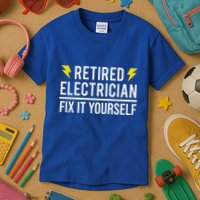Retired Electrician Fix It Yourself Kids T-Shirt