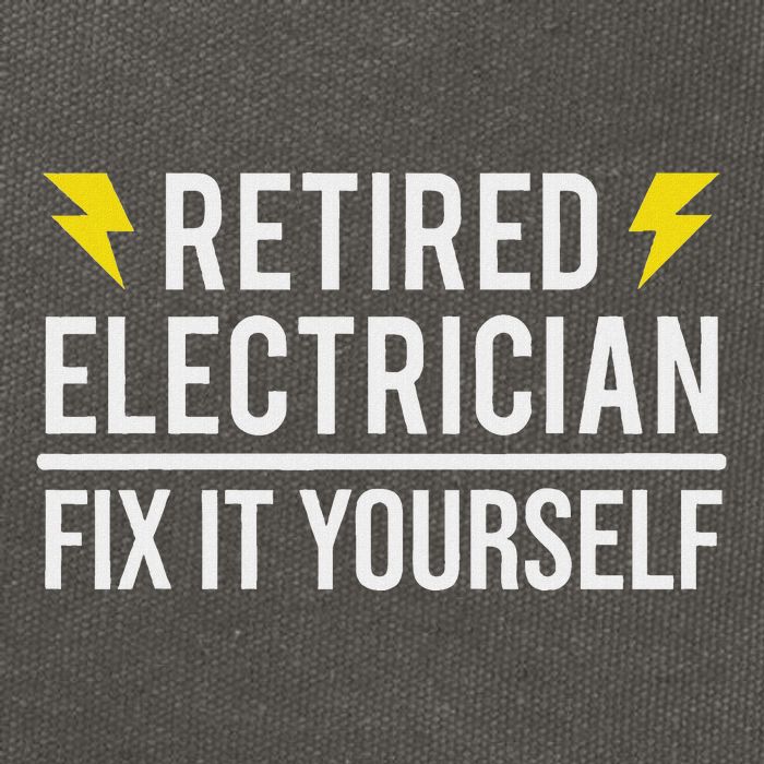 Retired Electrician Fix It Yourself Cotton Canvas Backpack