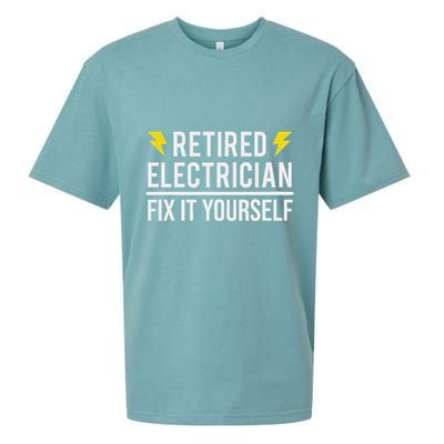 Retired Electrician Fix It Yourself Sueded Cloud Jersey T-Shirt