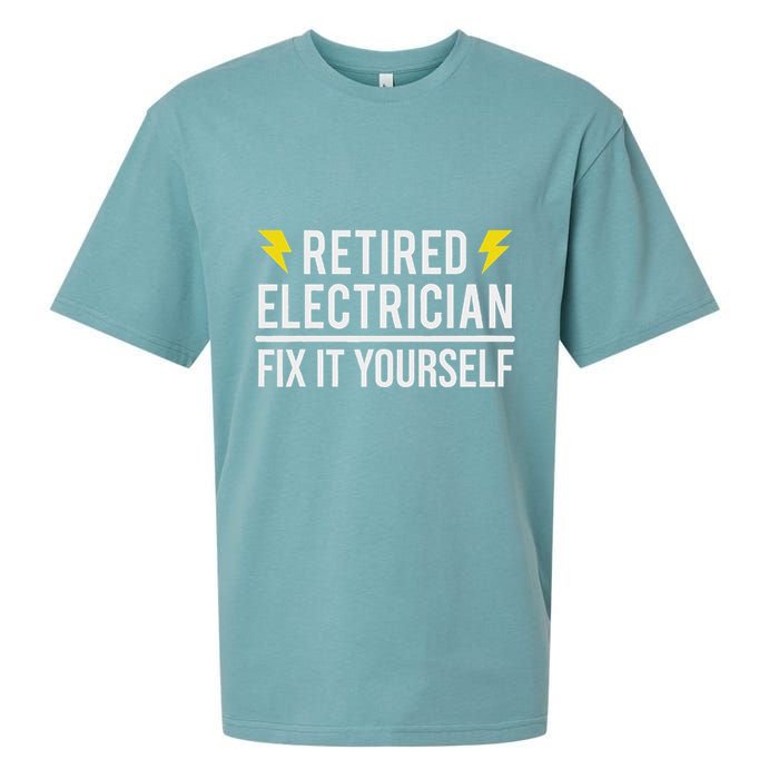 Retired Electrician Fix It Yourself Sueded Cloud Jersey T-Shirt