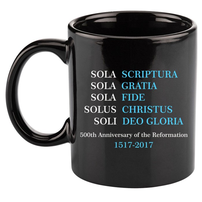 Reformation 500th Anniversary Five Solas 11oz C Handle Ceramic Mug