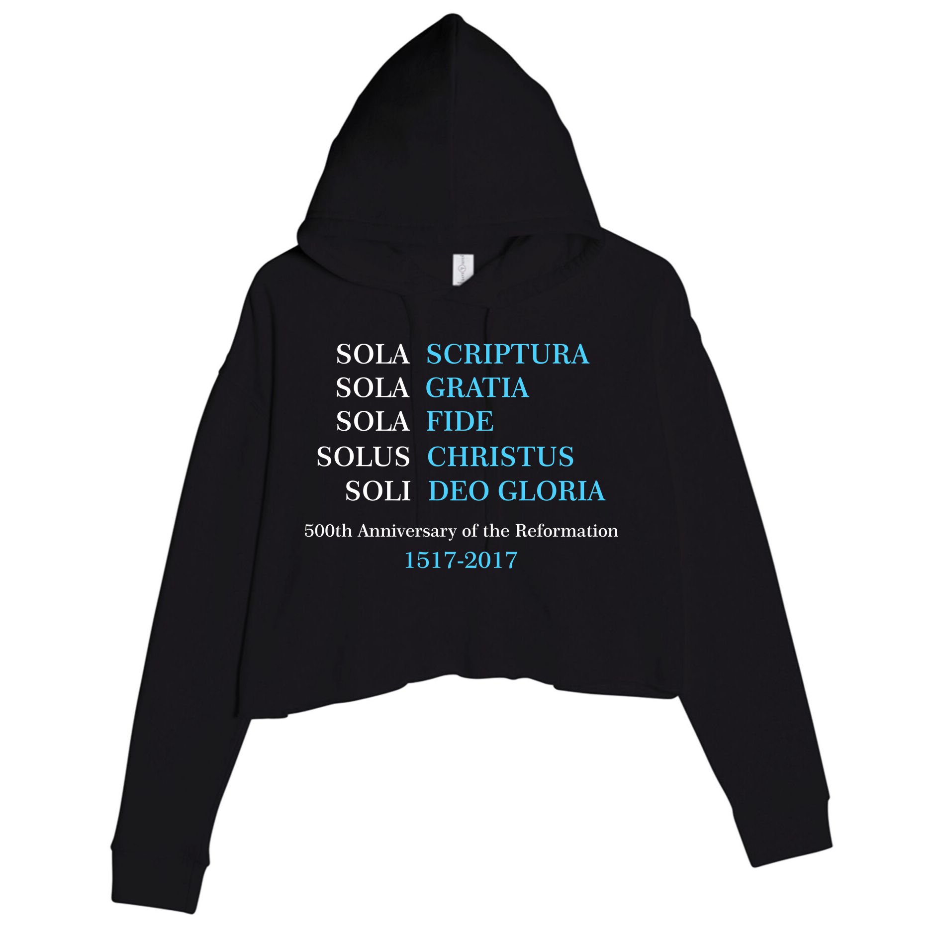 Reformation 500th Anniversary Five Solas Crop Fleece Hoodie