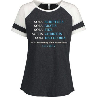 Reformation 500th Anniversary Five Solas Enza Ladies Jersey Colorblock Tee