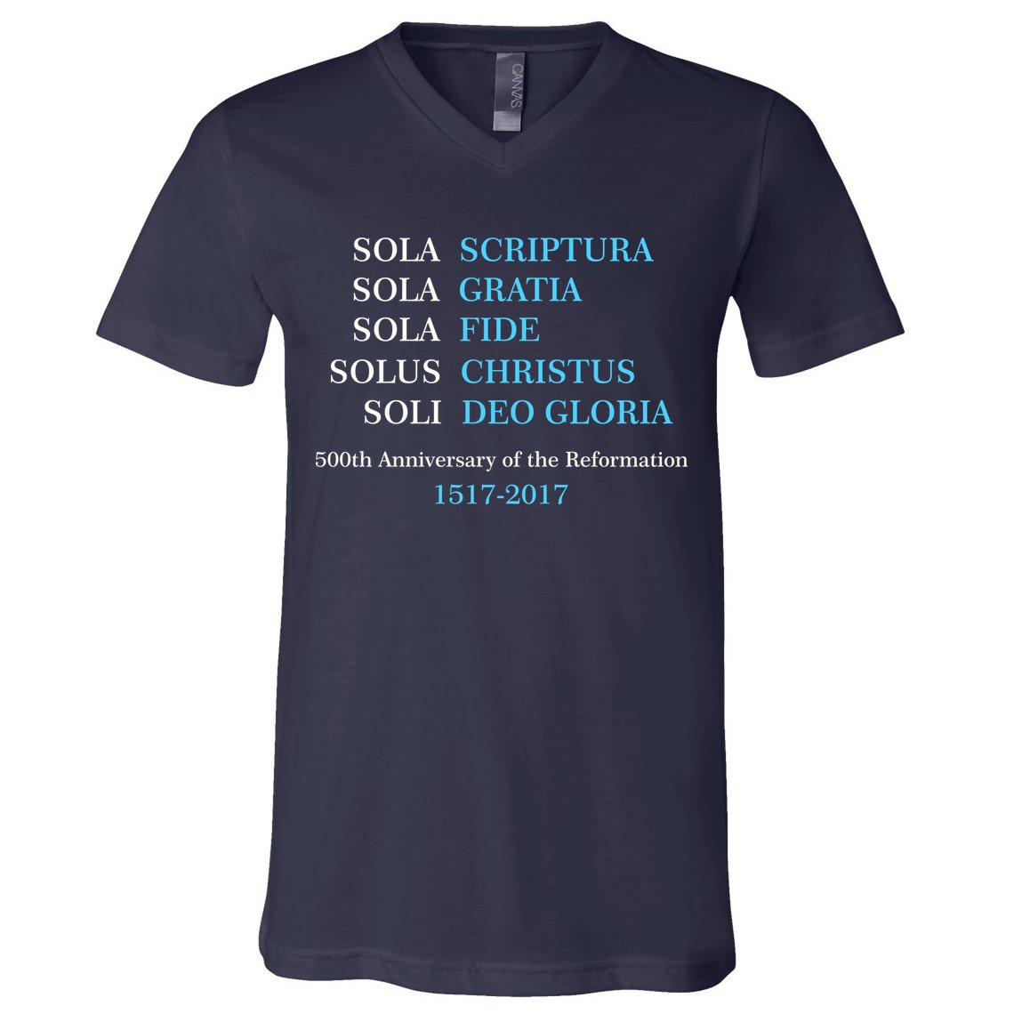 Reformation 500th Anniversary Five Solas V-Neck T-Shirt