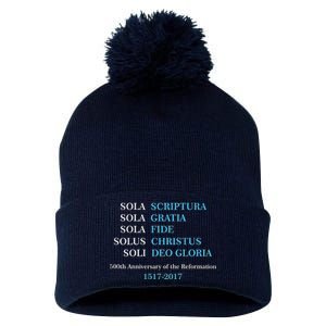 Reformation 500th Anniversary Five Solas Pom Pom 12in Knit Beanie