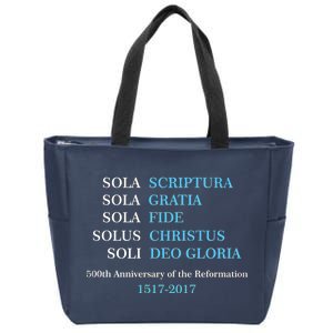 Reformation 500th Anniversary Five Solas Zip Tote Bag