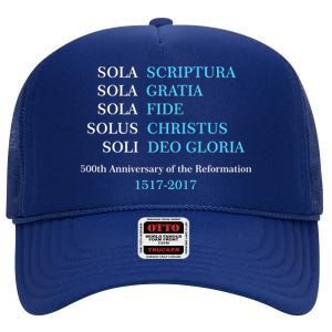 Reformation 500th Anniversary Five Solas High Crown Mesh Back Trucker Hat