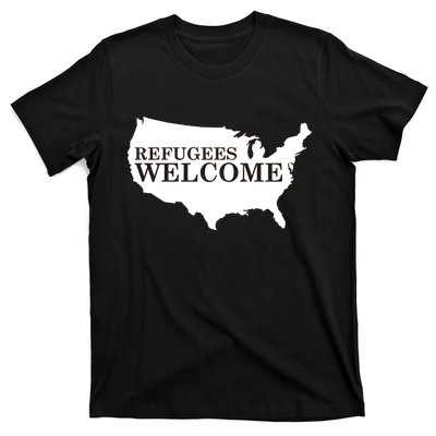 Refugees Welcome in the USA Country Anti Travel Ban T-Shirt