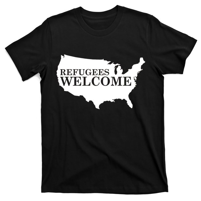 Refugees Welcome in the USA Country Anti Travel Ban T-Shirt