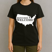 Refugees Welcome in the USA Country Anti Travel Ban T-Shirt
