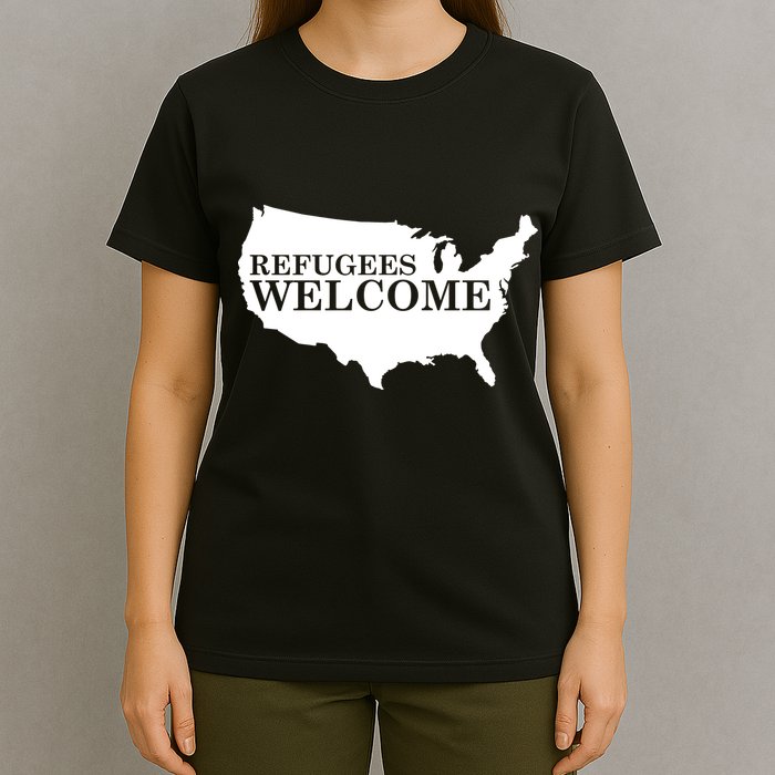 Refugees Welcome in the USA Country Anti Travel Ban T-Shirt