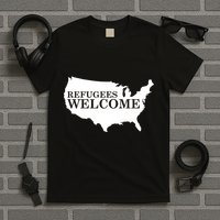Refugees Welcome in the USA Country Anti Travel Ban T-Shirt
