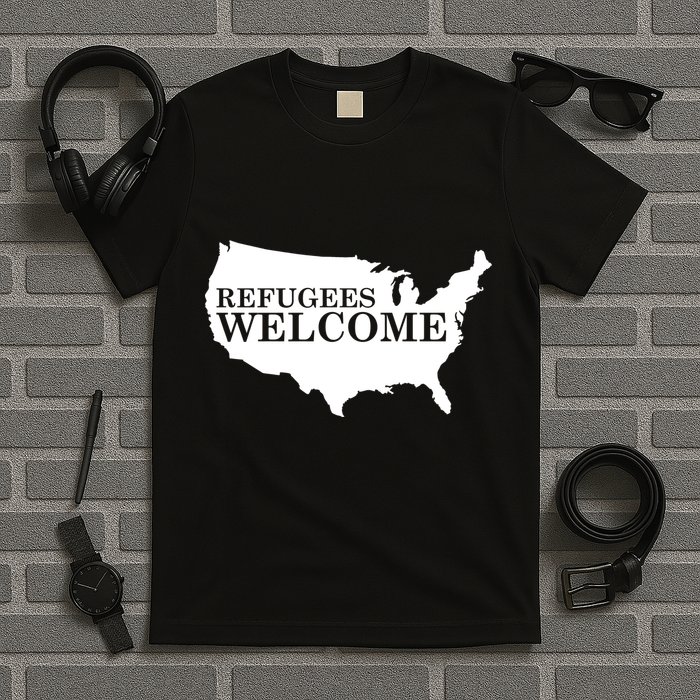 Refugees Welcome in the USA Country Anti Travel Ban T-Shirt