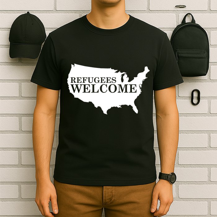 Refugees Welcome in the USA Country Anti Travel Ban T-Shirt