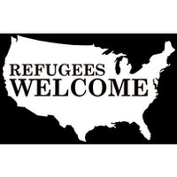 Refugees Welcome in the USA Country Anti Travel Ban Bumper Sticker