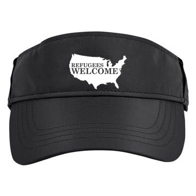 Refugees Welcome in the USA Country Anti Travel Ban Adult Drive Performance Visor
