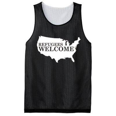 Refugees Welcome in the USA Country Anti Travel Ban Mesh Reversible Basketball Jersey Tank