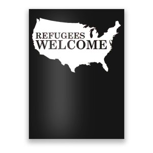 Refugees Welcome in the USA Country Anti Travel Ban Poster