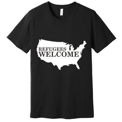 Refugees Welcome in the USA Country Anti Travel Ban Premium T-Shirt