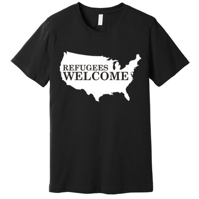 Refugees Welcome in the USA Country Anti Travel Ban Premium T-Shirt